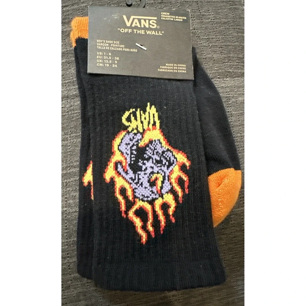 VANS Road Stop Crew‎ Purple Haze Boys Socks Shoes Size 1-6 NWT